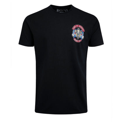 Black - Front - Weird Fish Mens Sons Of Anchovy Back Print T-Shirt