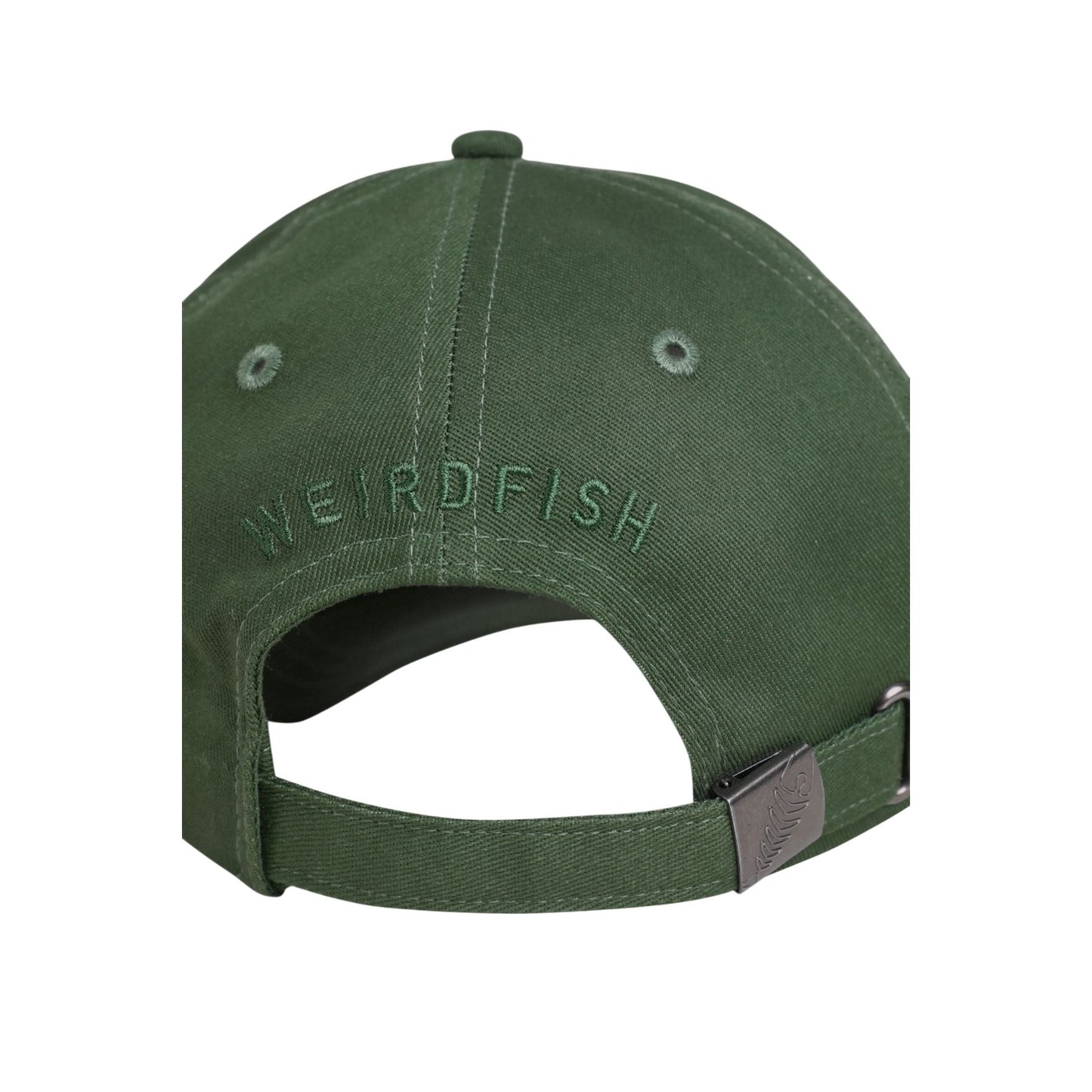 Army Green - Back - Weird Fish Bude Logo Twill Baseball Cap
