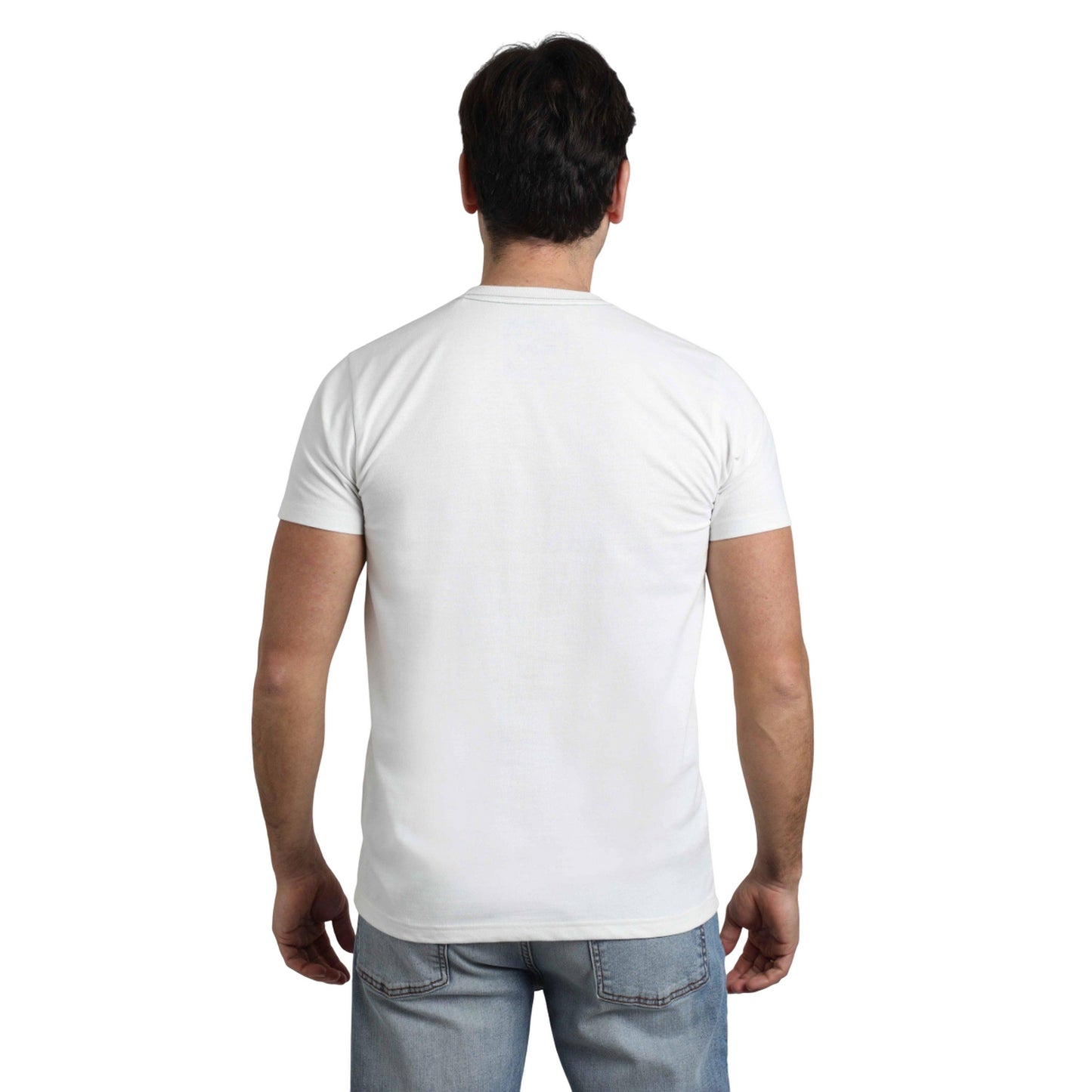 Dusty White - Back - Weird Fish Mens Camp Kit Graphic T-Shirt