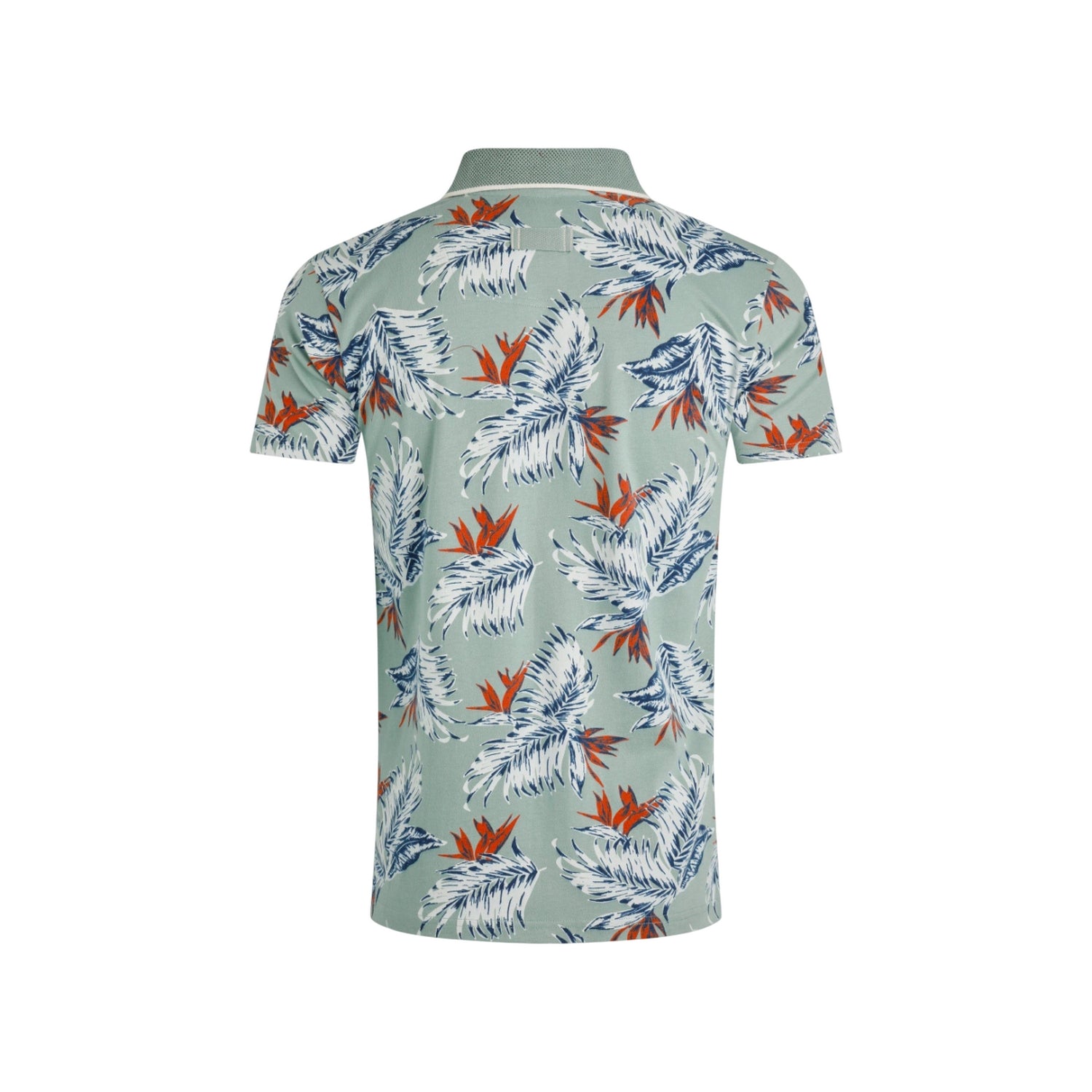 Mineral Blue - Back - Weird Fish Mens Sarat Printed Polo Shirt