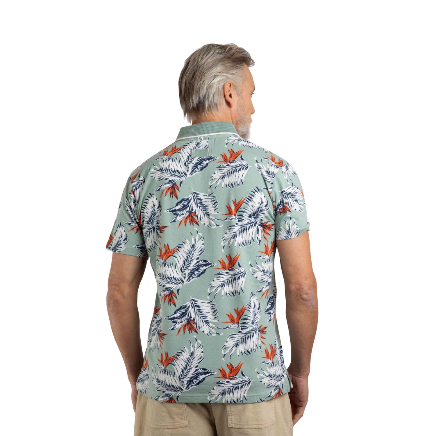 Mineral Blue - Lifestyle - Weird Fish Mens Sarat Printed Polo Shirt