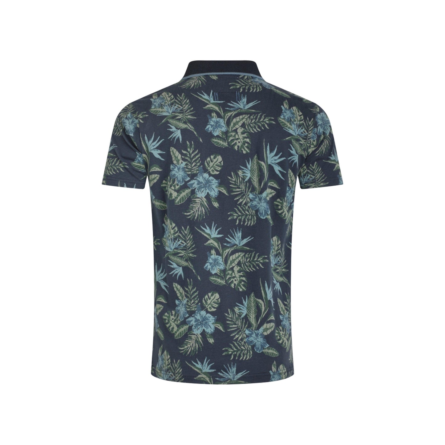 Navy - Back - Weird Fish Mens Sarat Printed Polo Shirt
