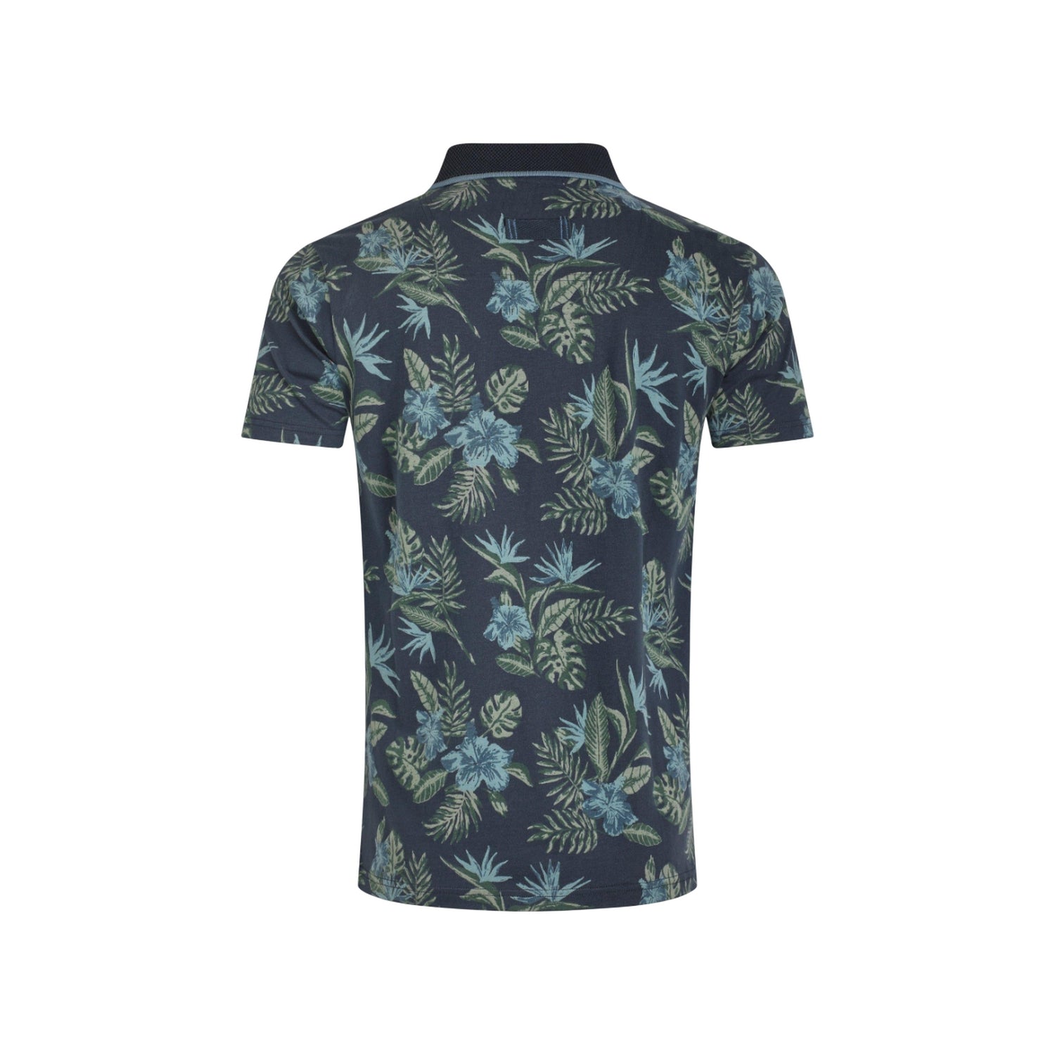 Navy - Back - Weird Fish Mens Sarat Printed Polo Shirt