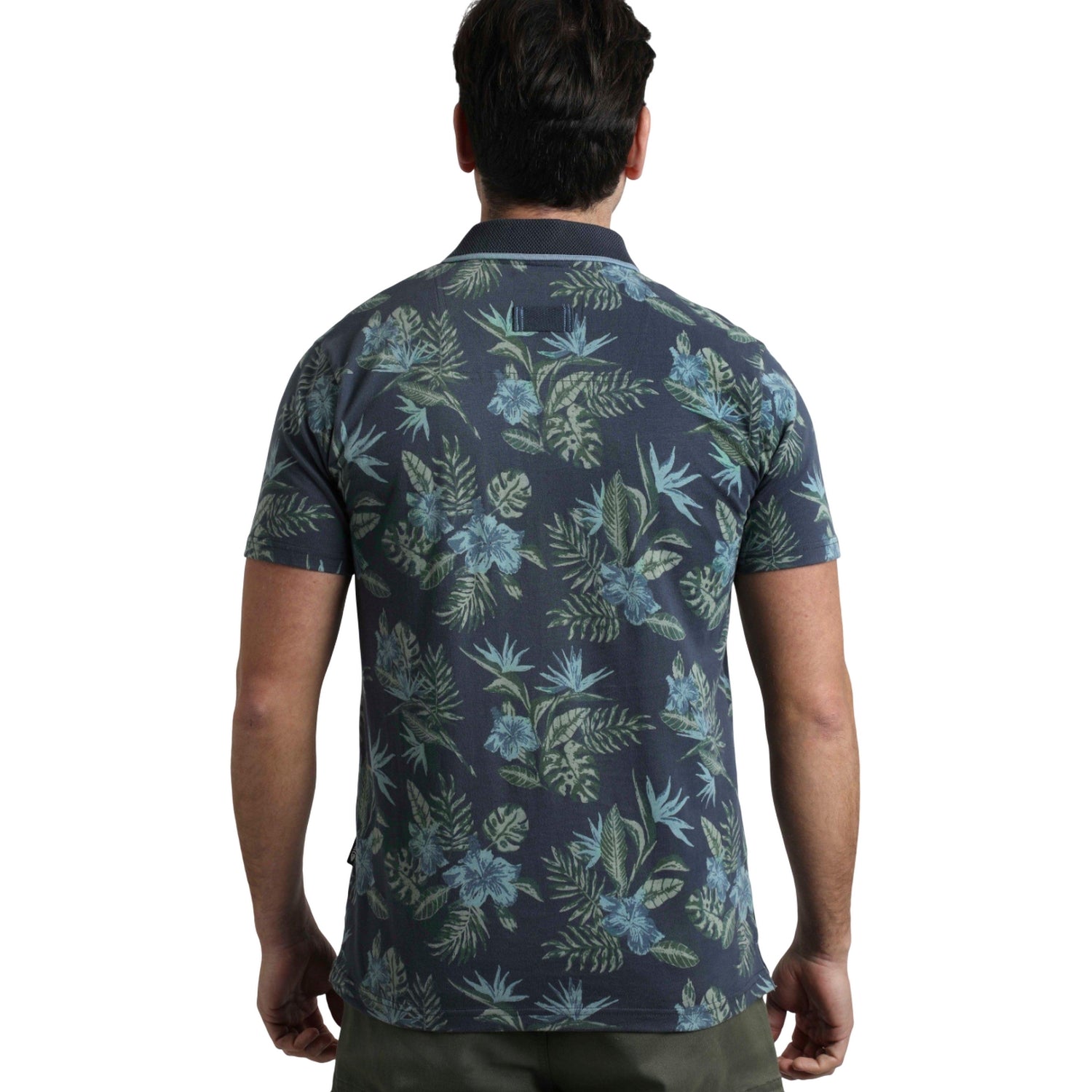 Navy - Lifestyle - Weird Fish Mens Sarat Printed Polo Shirt