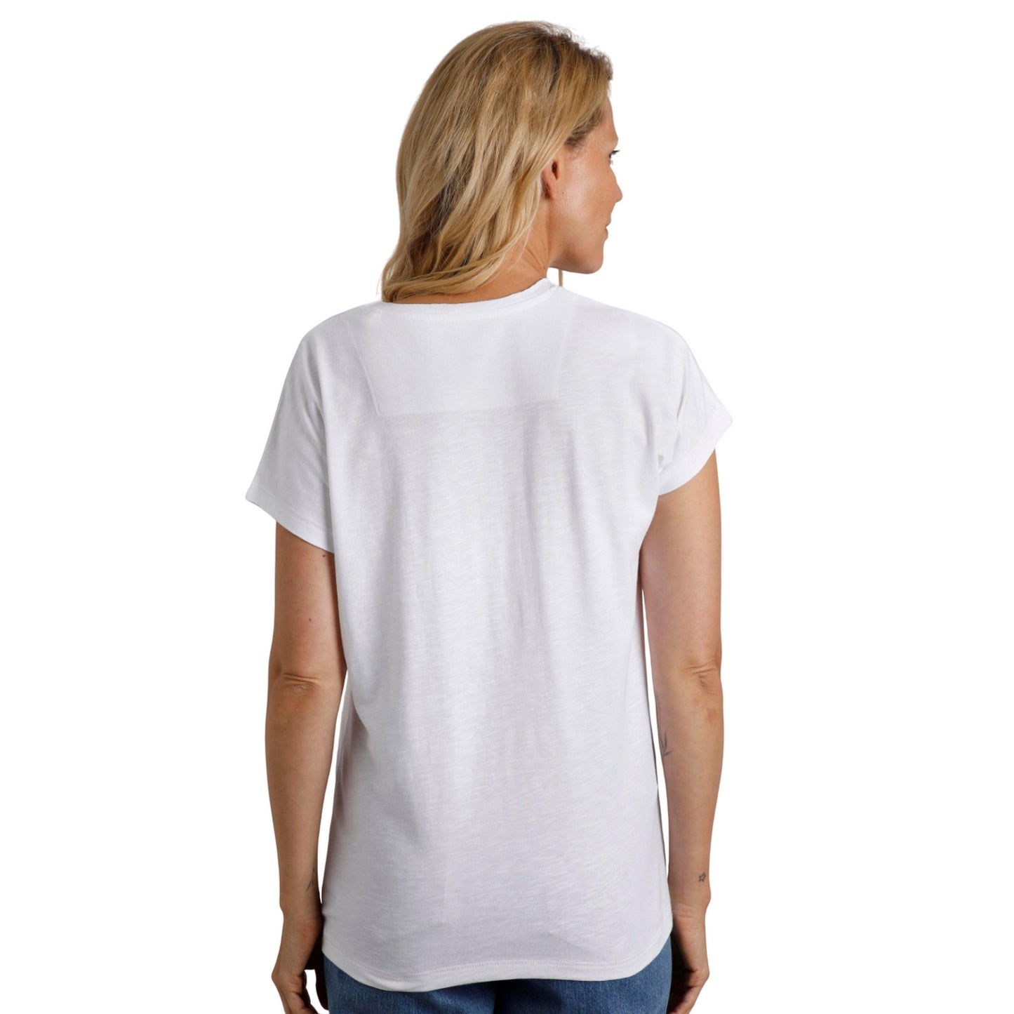 White - Lifestyle - Weird Fish Womens-Ladies Fly Free Graphic Slub T-Shirt