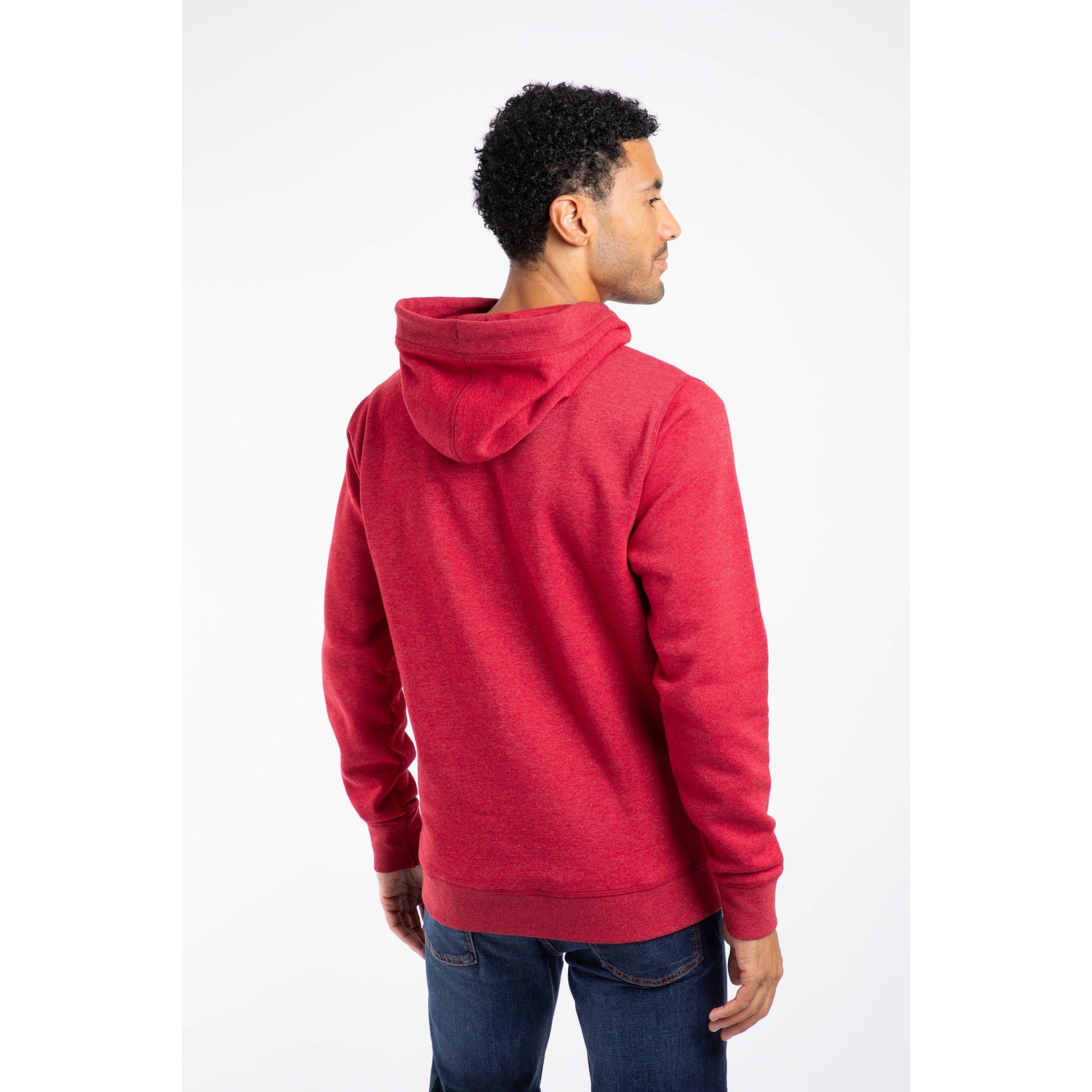 Garnet - Back - Weird Fish Mens Bryant Graphic Print Pull Over Hoodie