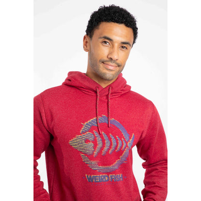 Garnet - Lifestyle - Weird Fish Mens Bryant Graphic Print Pull Over Hoodie
