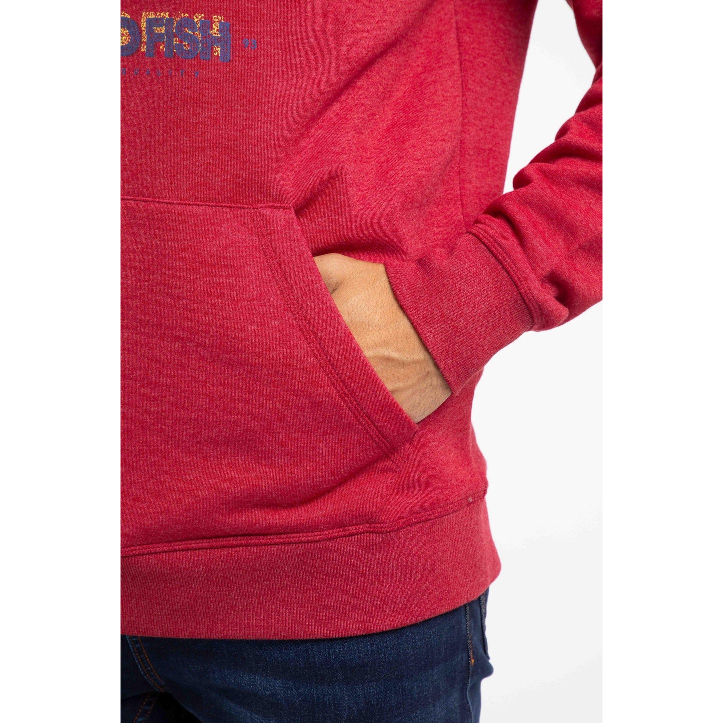 Garnet - Pack Shot - Weird Fish Mens Bryant Graphic Print Pull Over Hoodie