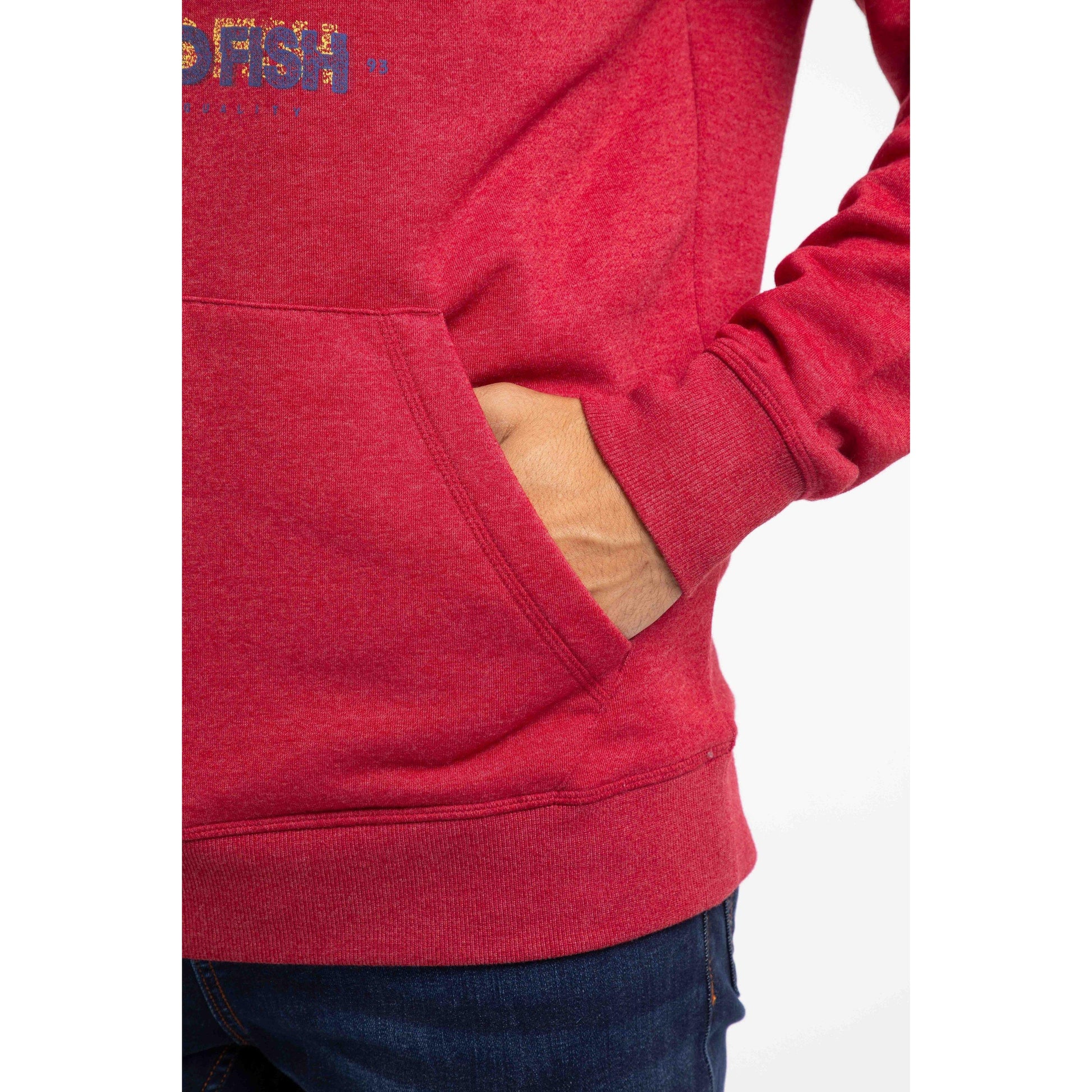 Garnet - Pack Shot - Weird Fish Mens Bryant Graphic Print Pull Over Hoodie