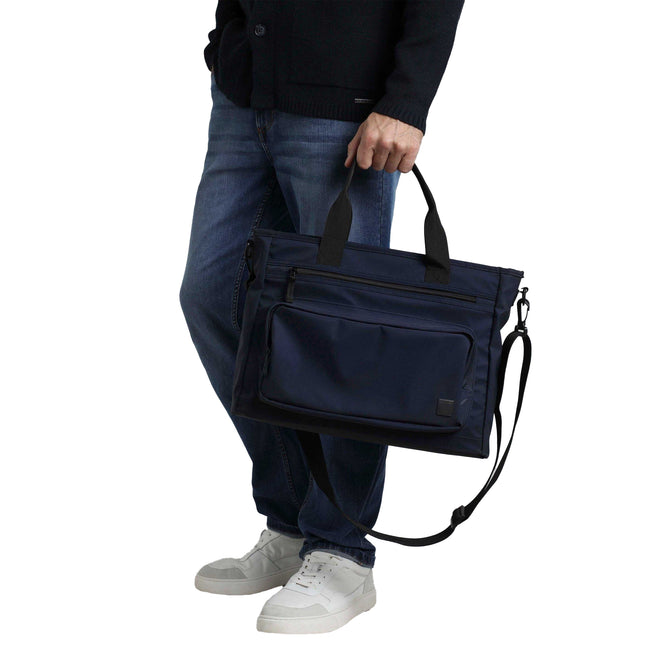 Navy - Side - Weird Fish Irving Commuter Messenger Bag