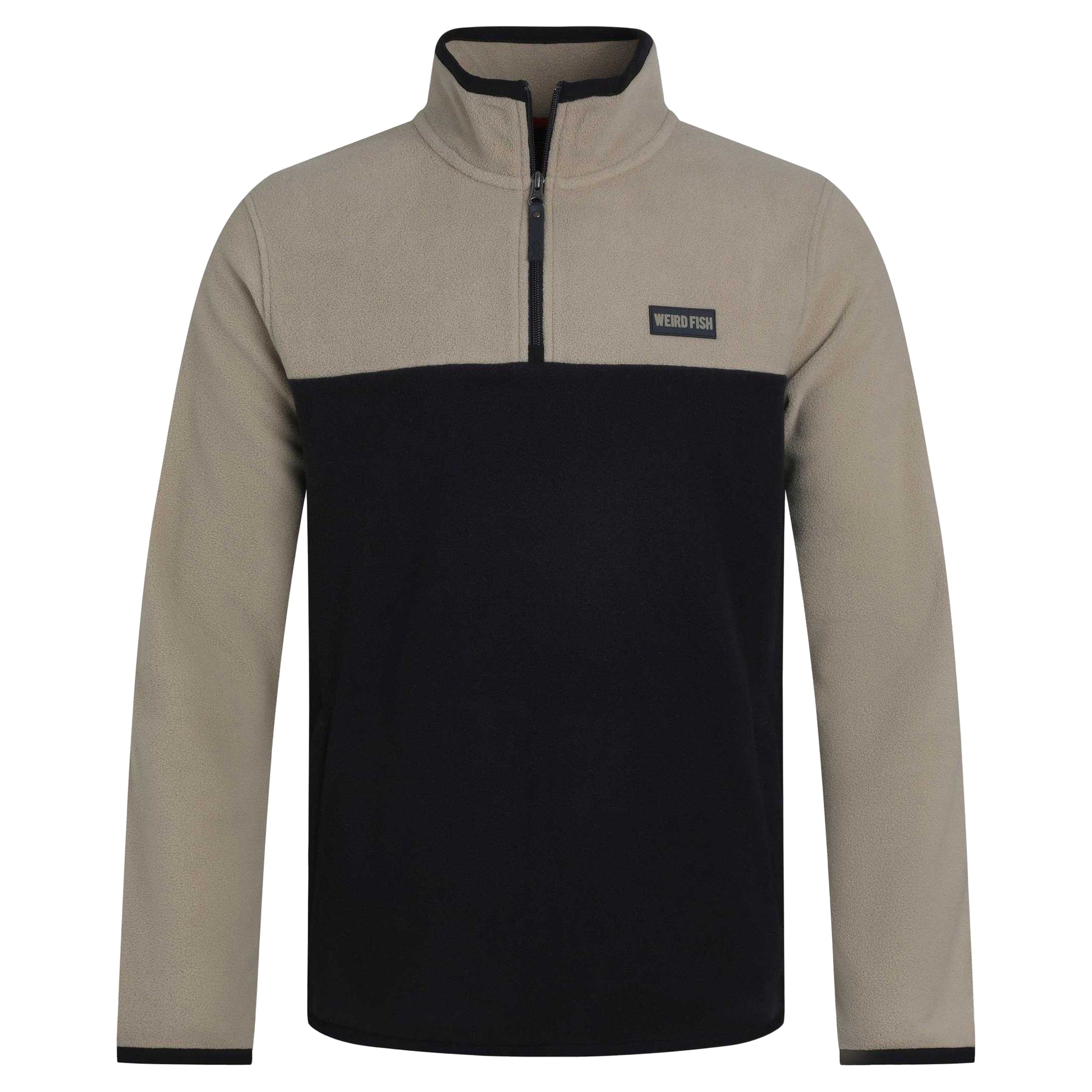 Flintstone - Front - Weird Fish Mens Tristan Micro Quarter Zip Fleece Top