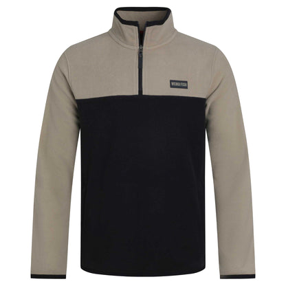 Flintstone - Front - Weird Fish Mens Tristan Micro Quarter Zip Fleece Top