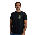 Black - Side - Weird Fish Mens Codfather Back Print T-Shirt