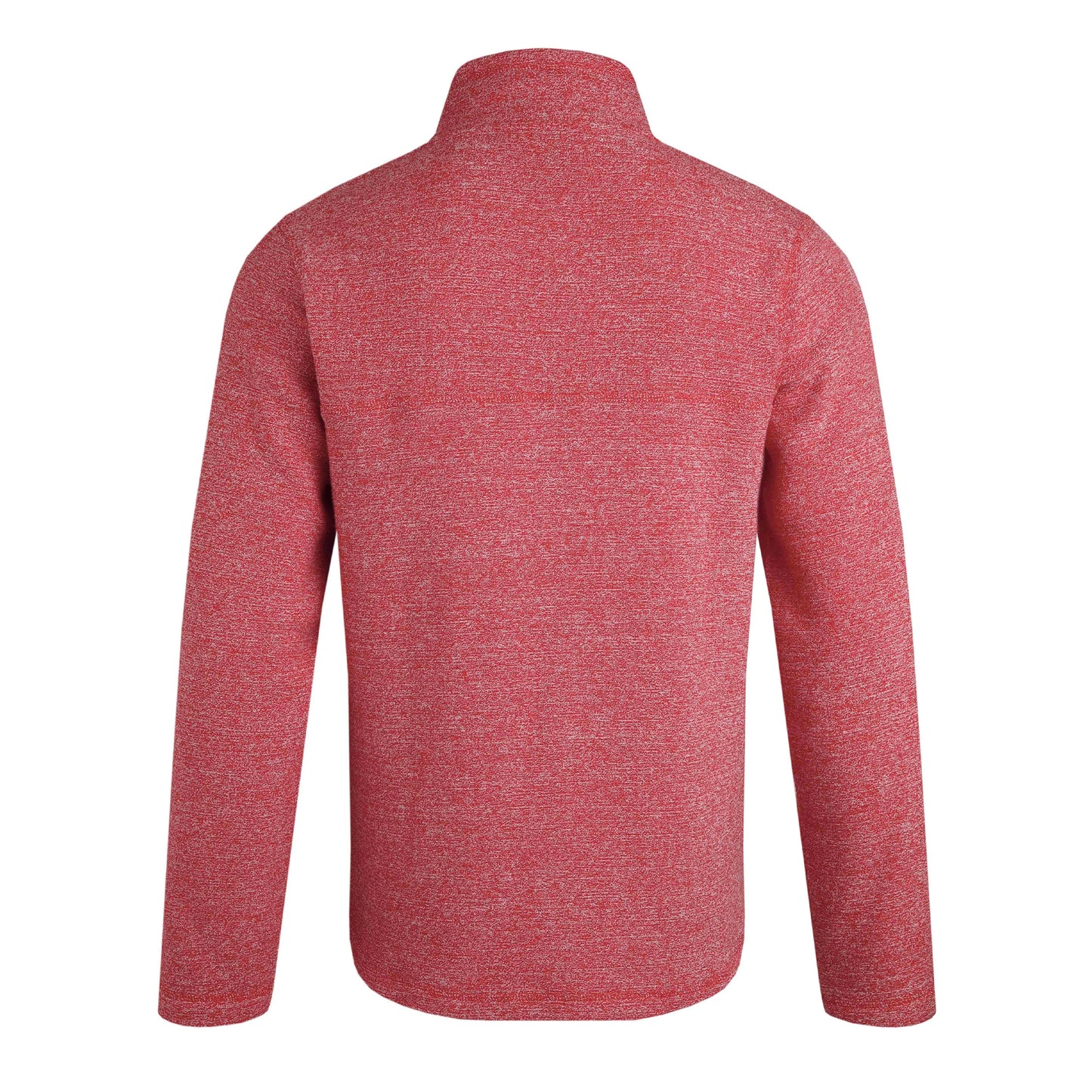Tango Red - Back - Weird Fish Mens Laramie Snow Marl Quarter Zip Fleece