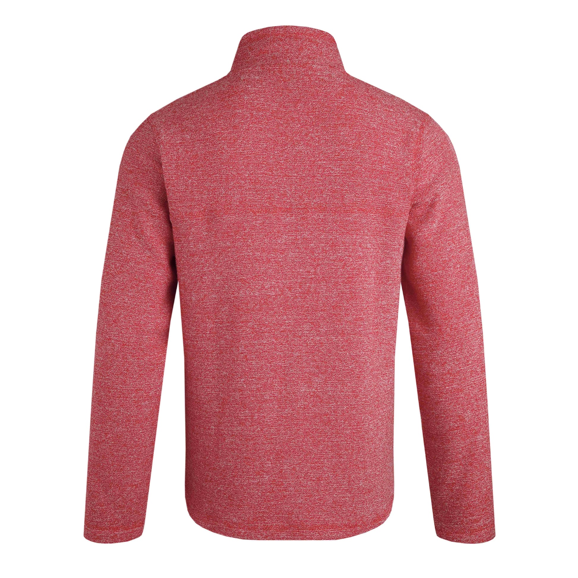 Tango Red - Back - Weird Fish Mens Laramie Snow Marl Quarter Zip Fleece