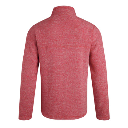 Tango Red - Back - Weird Fish Mens Laramie Snow Marl Quarter Zip Fleece