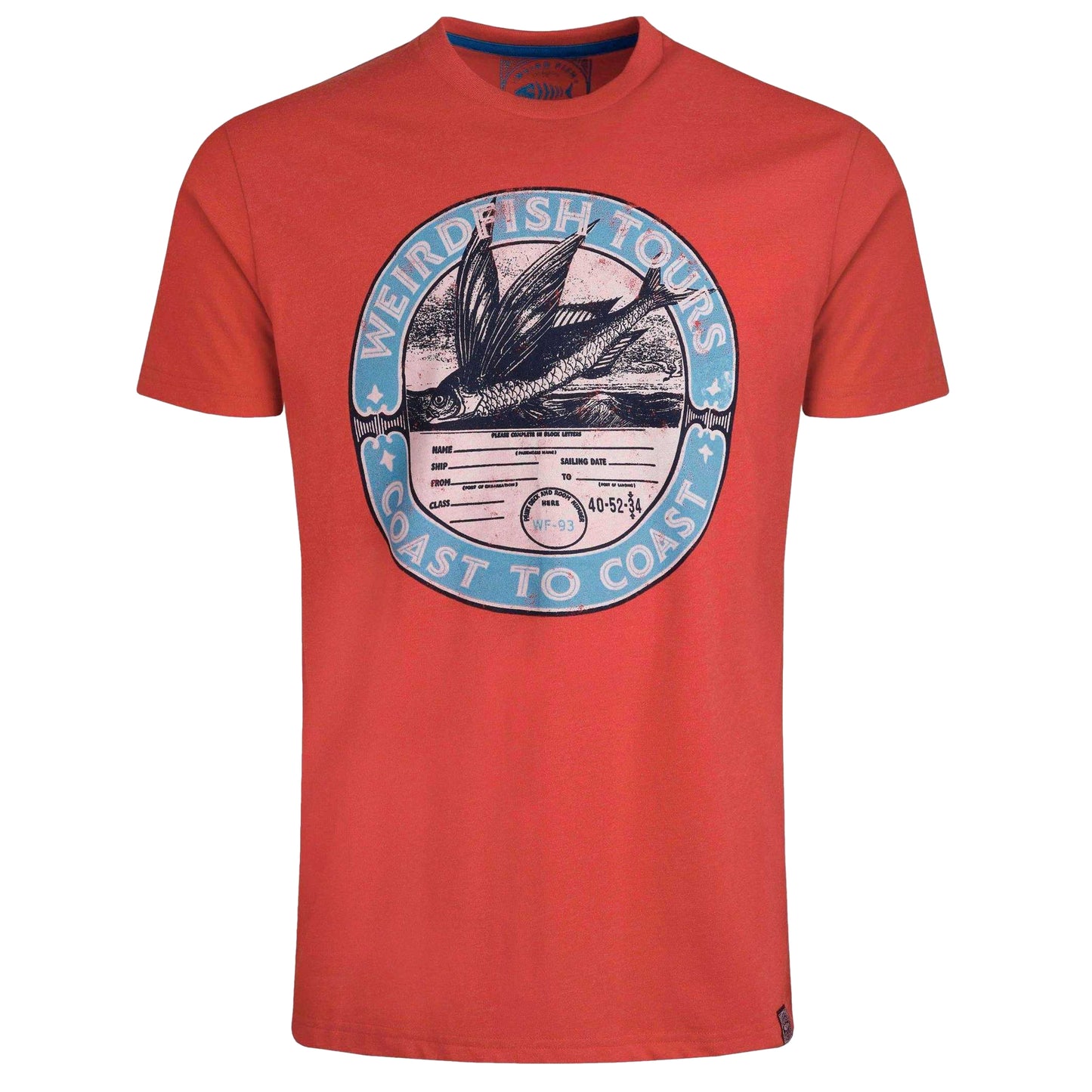 Retro Red - Front - Weird Fish Mens Coasting Graphic T-Shirt