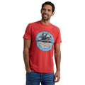 Retro Red - Side - Weird Fish Mens Coasting Graphic T-Shirt