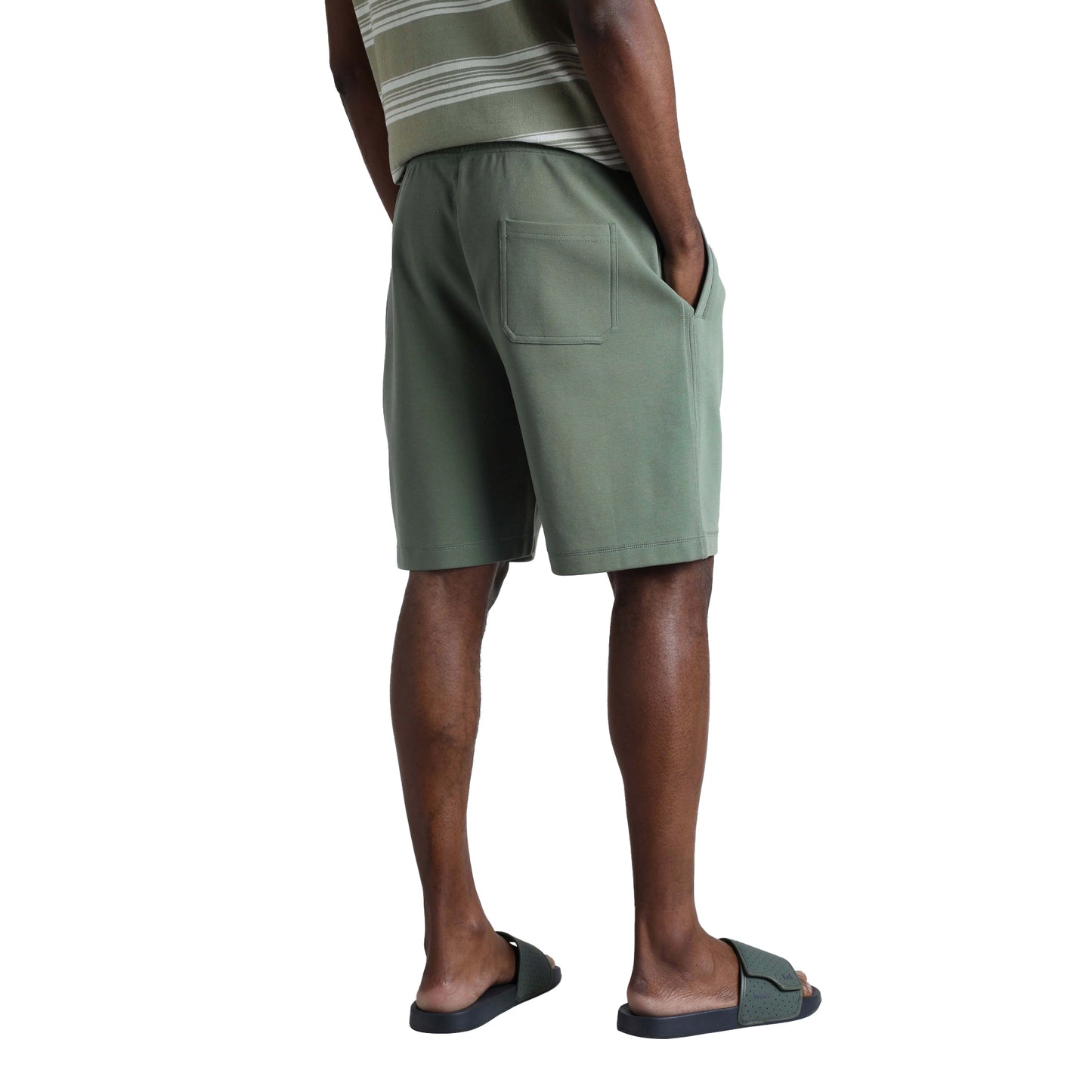 Army Green - Lifestyle - Weird Fish Mens Crawford Loop Back Shorts