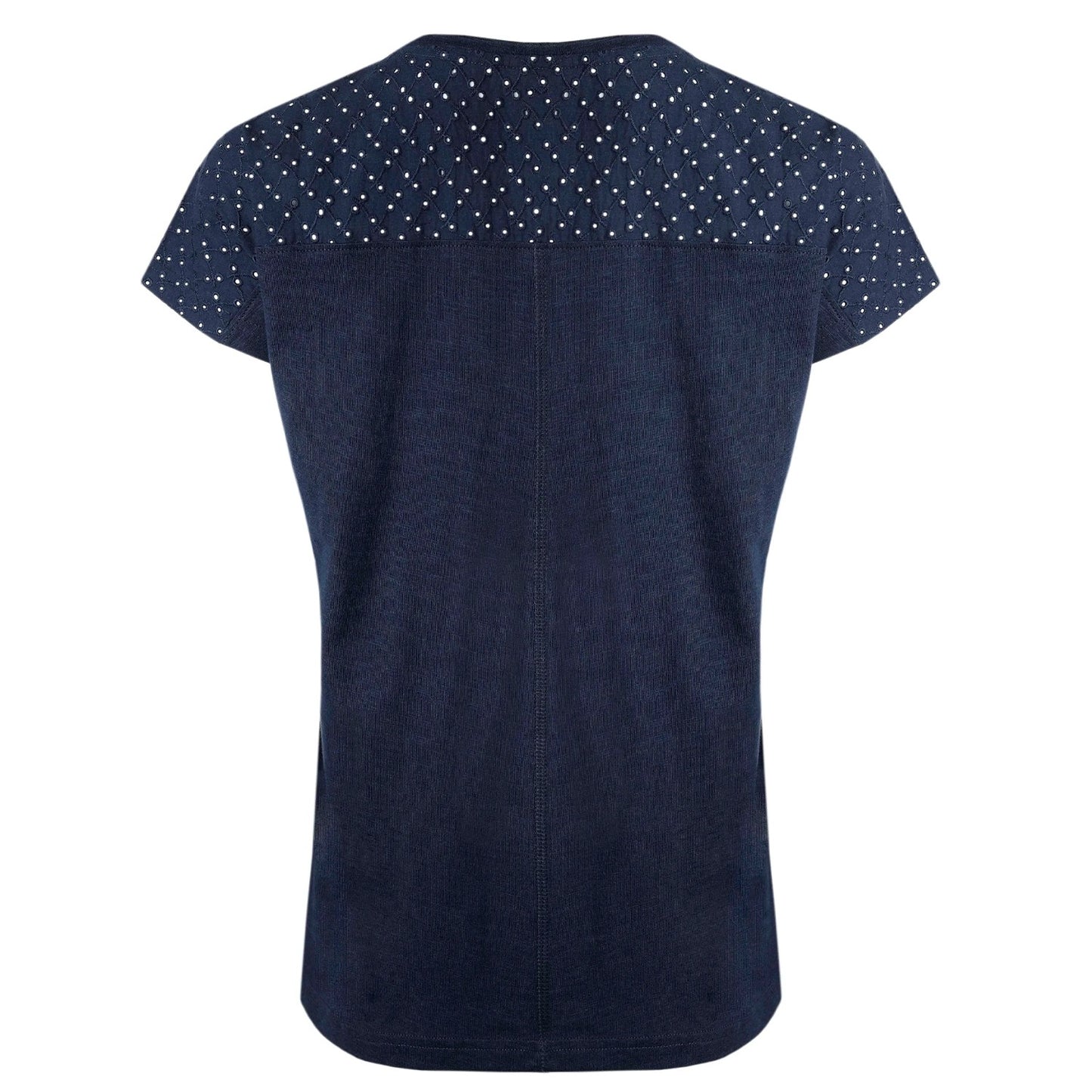 Navy - Back - Weird Fish Womens-Ladies Pernille Cut Out T-Shirt
