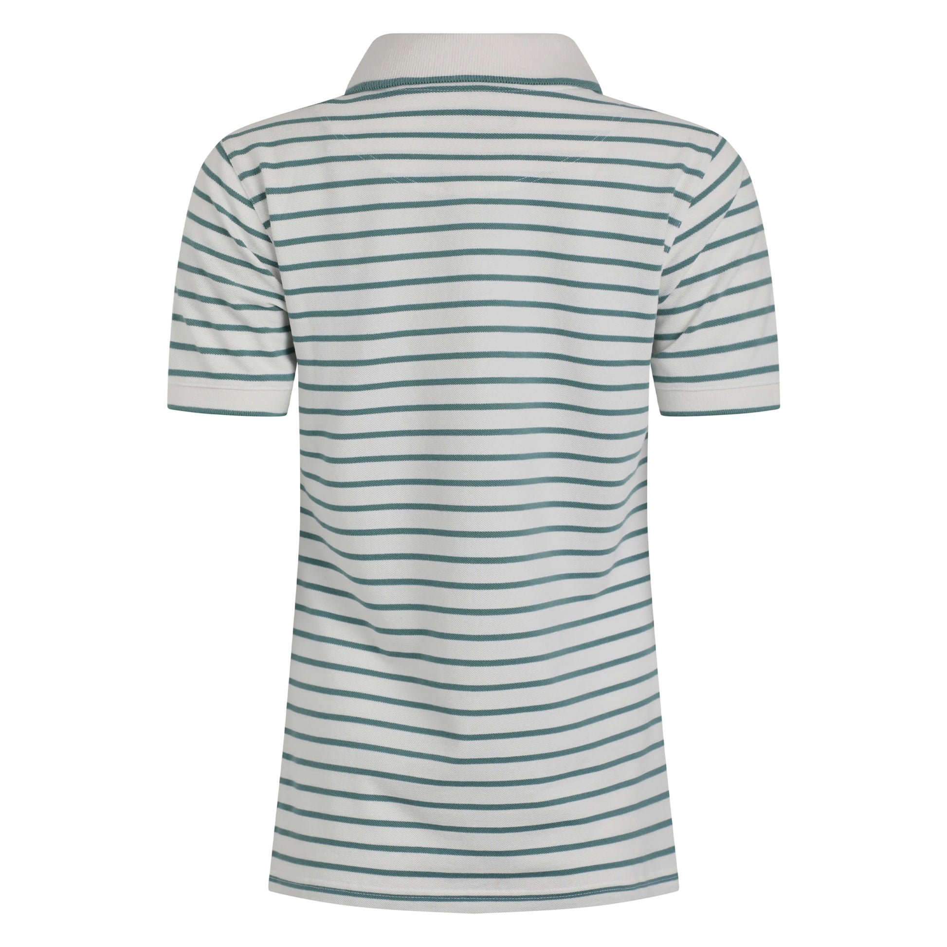 Mineral Blue - Back - Weird Fish Womens-Ladies Janely Striped Pique Polo Shirt