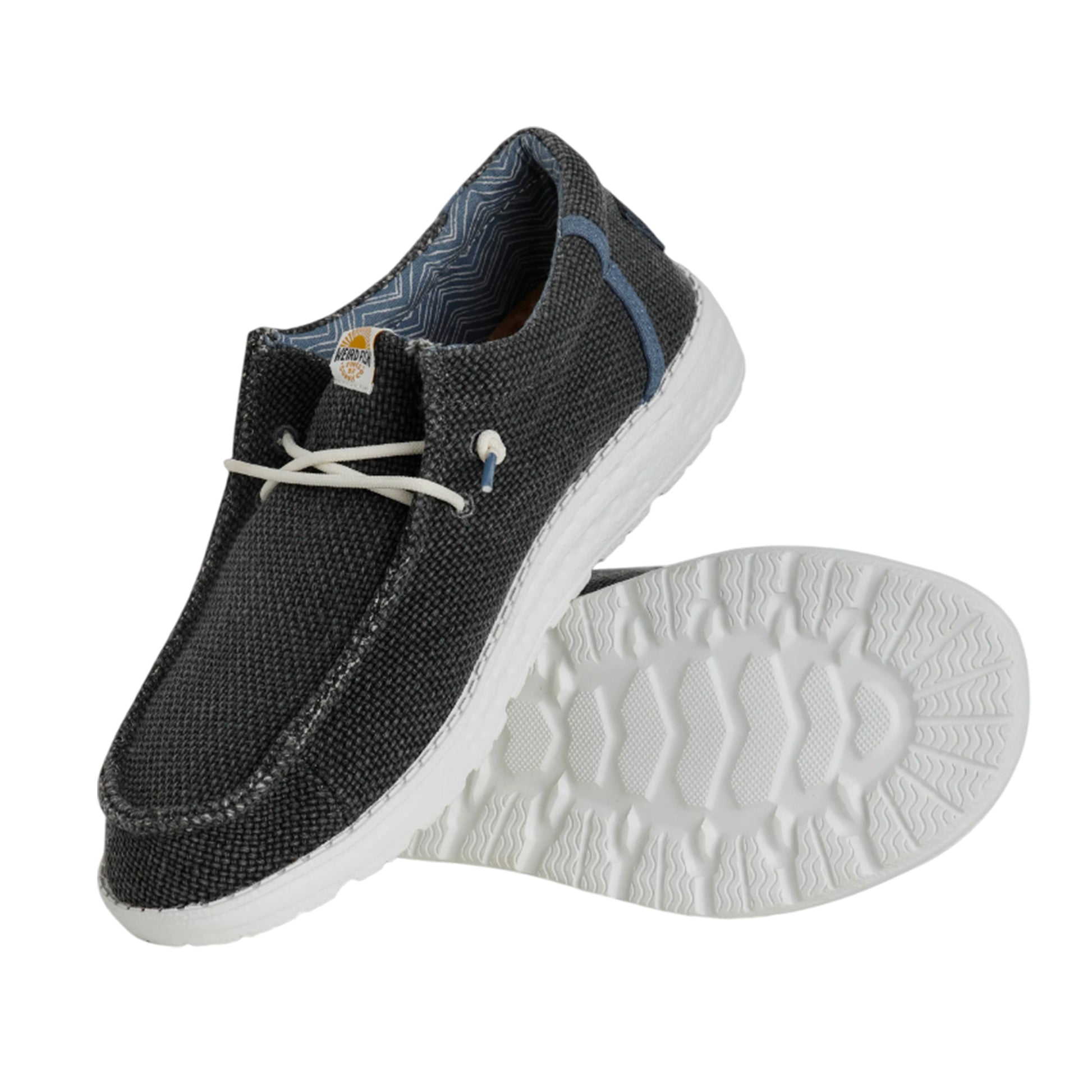 Navy - Lifestyle - Weird Fish Mens Danio Canvas Slip-on Shoes