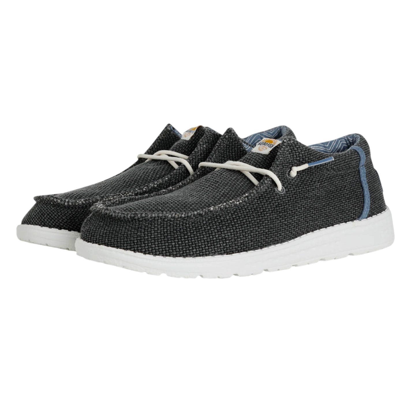 Navy - Front - Weird Fish Mens Danio Canvas Slip-on Shoes