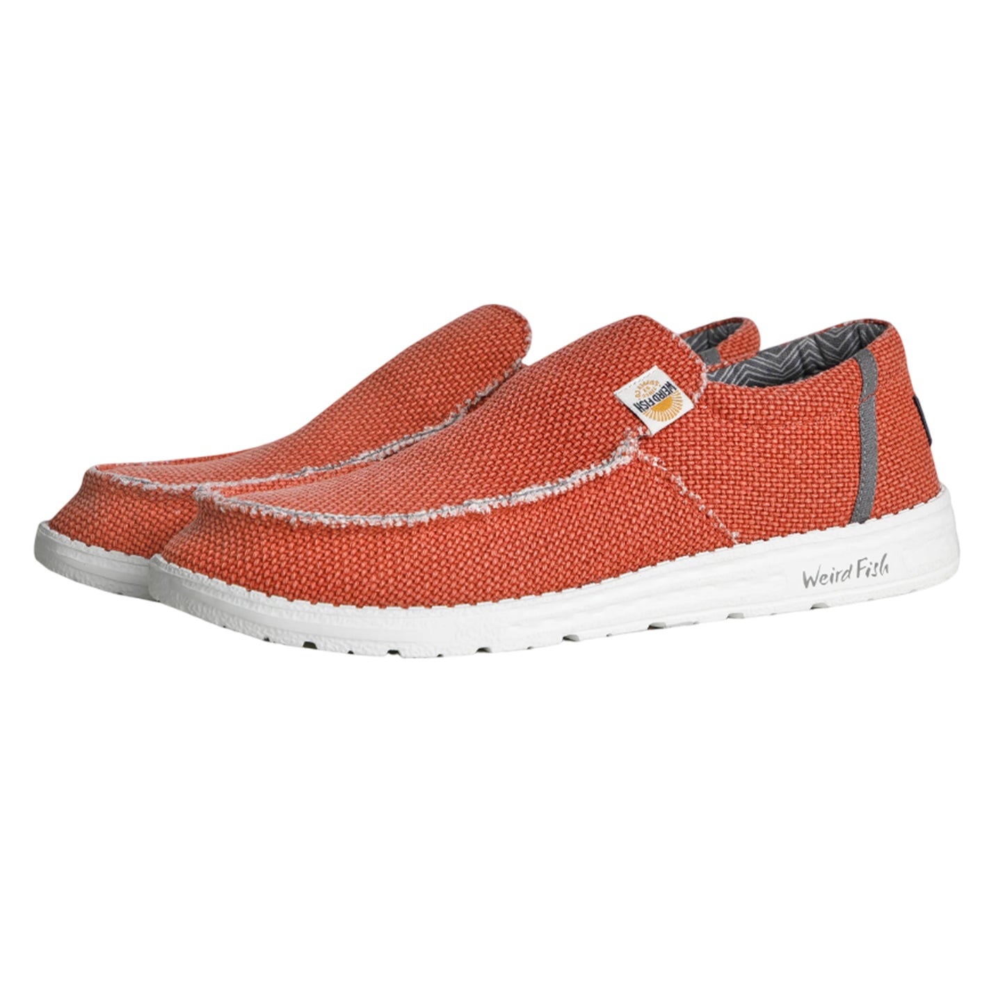 Rust - Front - Weird Fish Mens Sole Slip-on Shoes