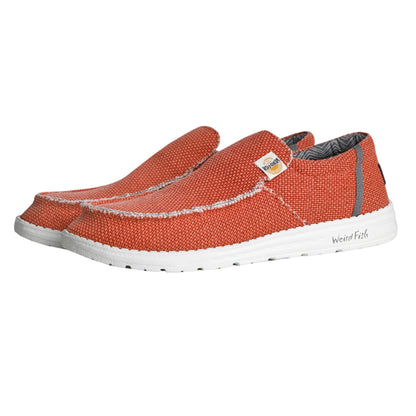 Rust - Front - Weird Fish Mens Sole Slip-on Shoes