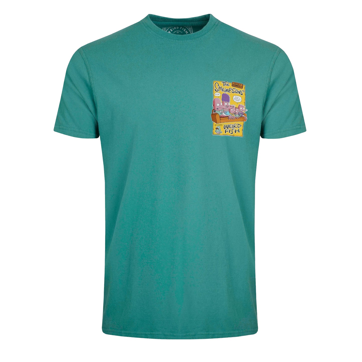 Viridis - Front - Weird Fish Mens Shrimpsons Back Print T-Shirt