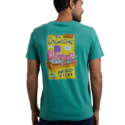 Viridis - Side - Weird Fish Mens Shrimpsons Back Print T-Shirt
