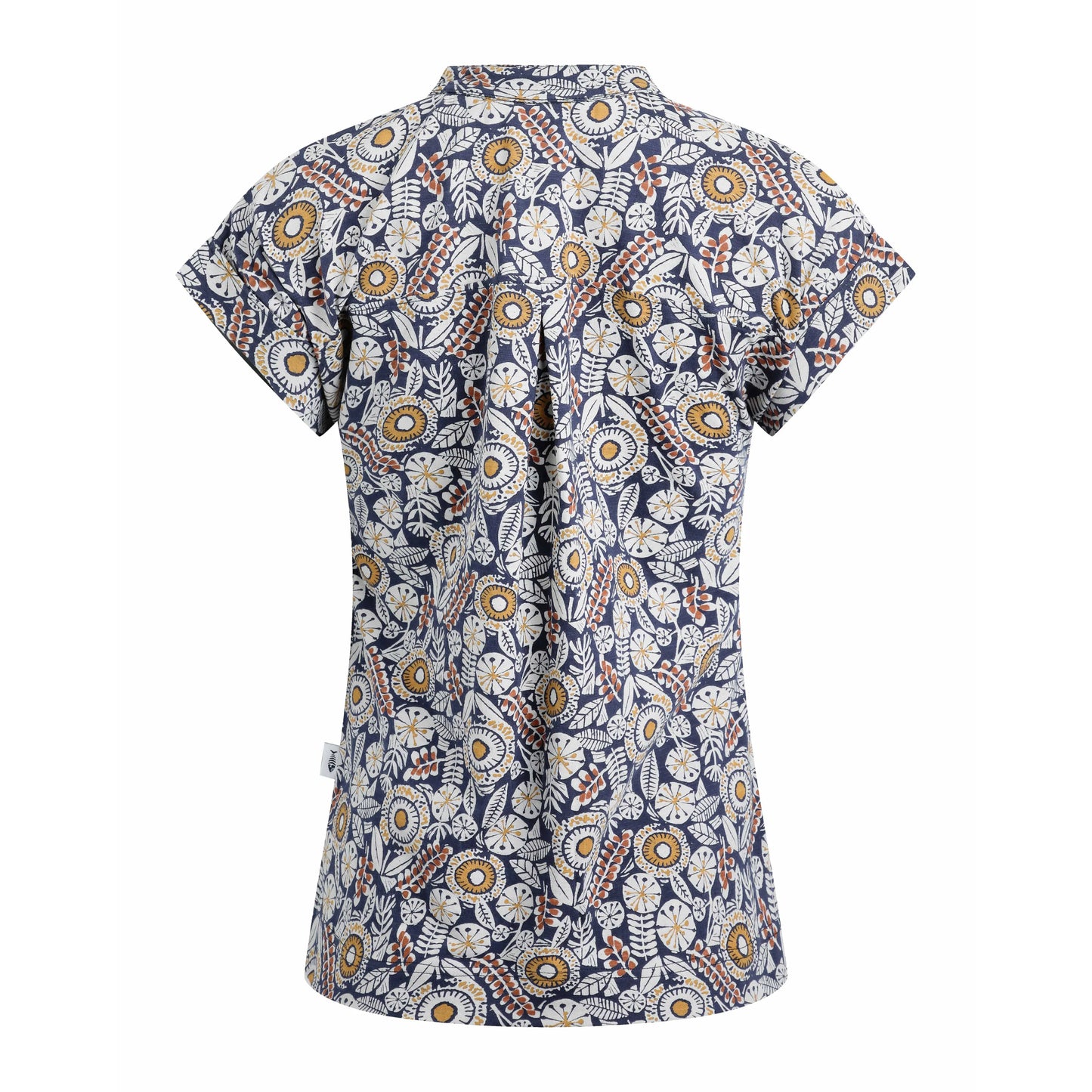 Navy - Side - Weird Fish Womens-Ladies Alia Printed Jersey Top