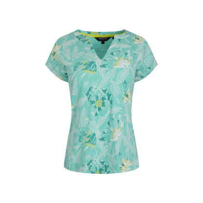 Aqua - Front - Weird Fish Womens-Ladies Alia Printed Jersey Top