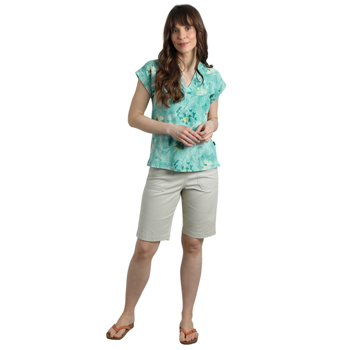 Aqua - Side - Weird Fish Womens-Ladies Alia Printed Jersey Top