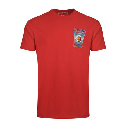 Retro Red - Front - Weird Fish Mens Fin Hof Back Print T-Shirt