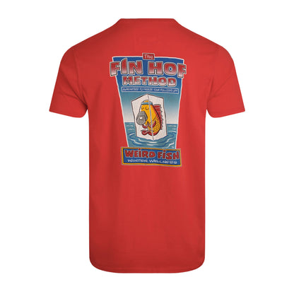Retro Red - Back - Weird Fish Mens Fin Hof Back Print T-Shirt