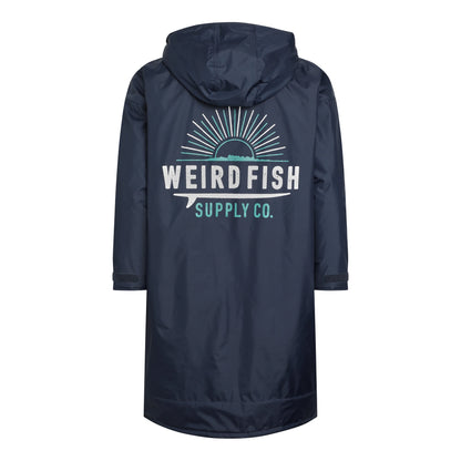 Blue Surf - Back - Weird Fish Unisex Adult Atlantic Waterproof Changing Robe