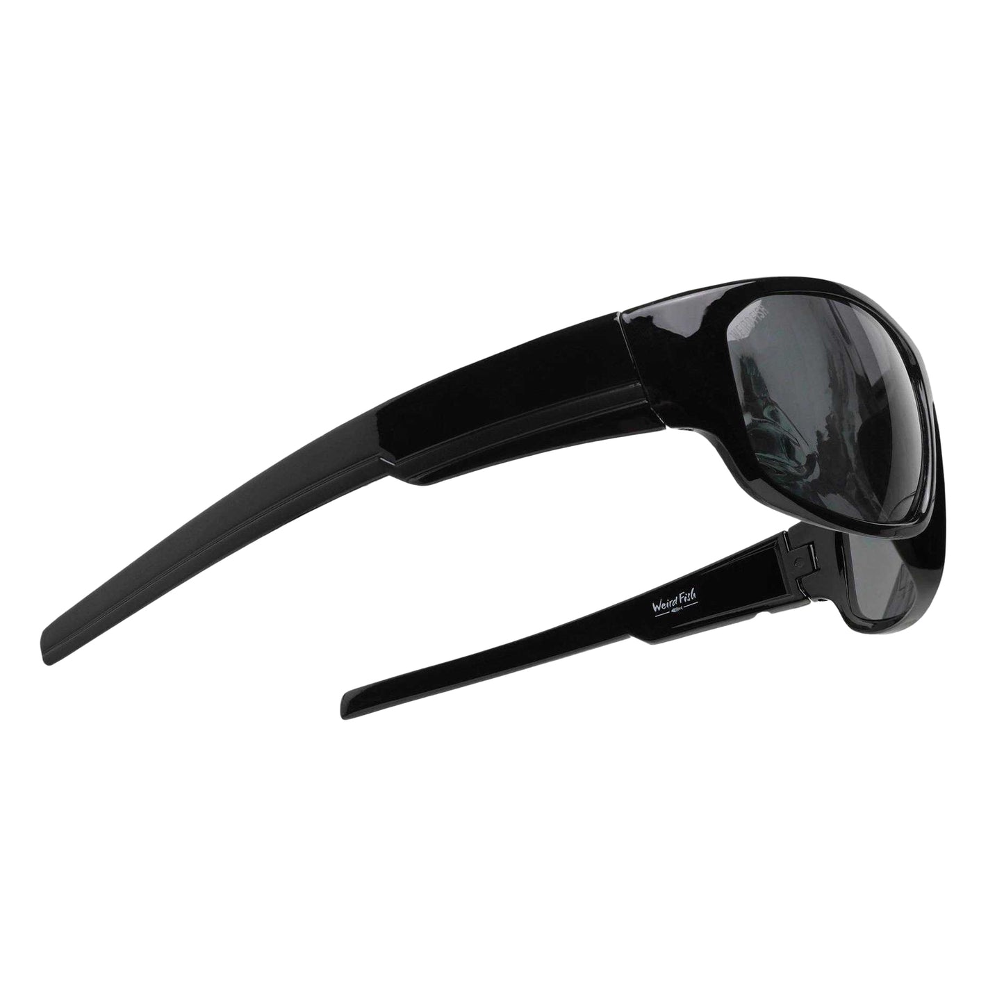 Black - Side - Weird Fish Fromme Wraparound Sunglasses