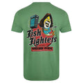 Artichoke Green - Back - Weird Fish Mens Fish Fighters Back Print T-Shirt