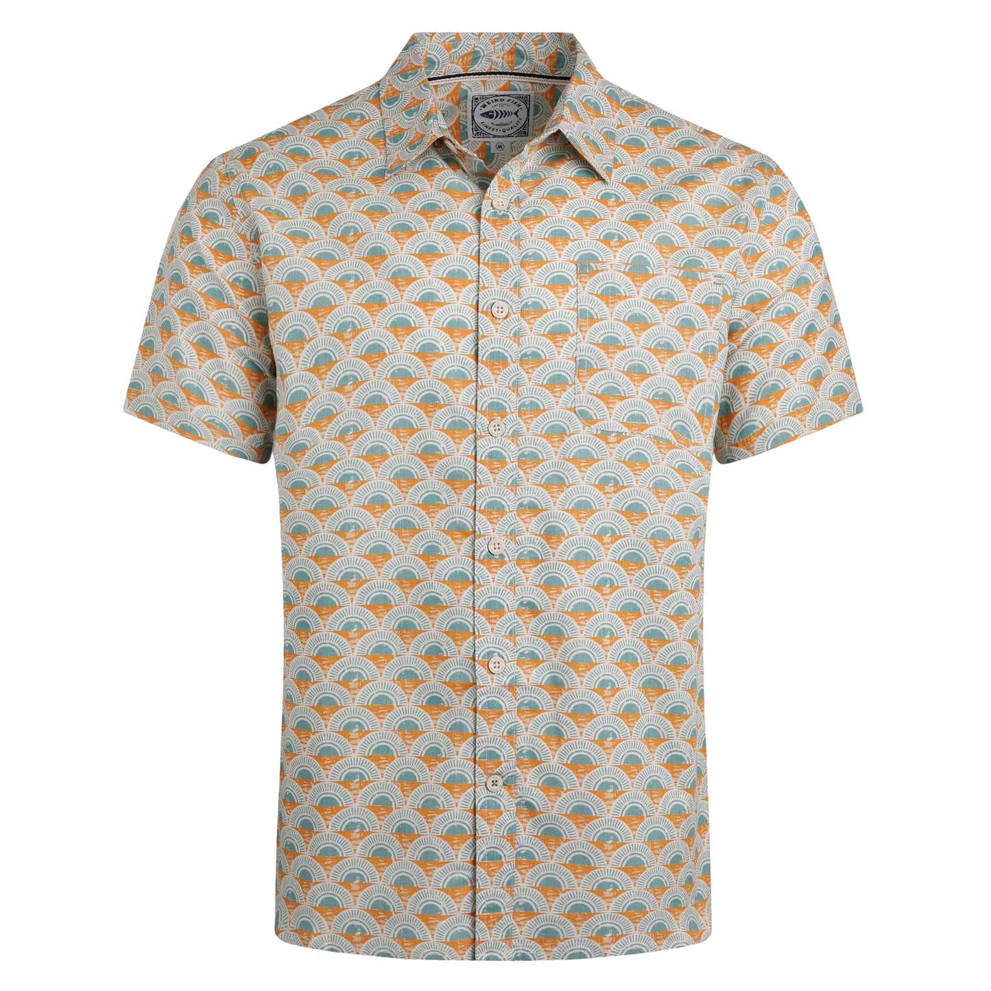Caramel - Front - Weird Fish Mens Faraway Shell Organic Cotton Shirt