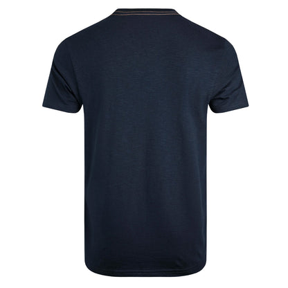 Navy - Back - Weird Fish Mens Foothills Printed Organic Cotton T-Shirt