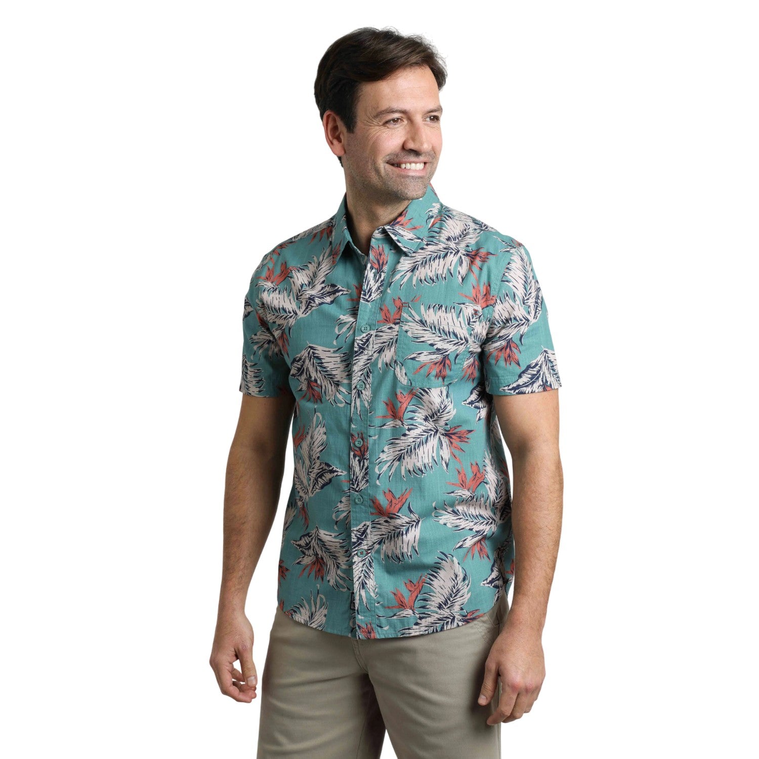 Mineral Blue - Lifestyle - Weird Fish Mens Faraway Leaves Organic Cotton Shirt
