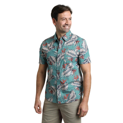 Mineral Blue - Lifestyle - Weird Fish Mens Faraway Leaves Organic Cotton Shirt