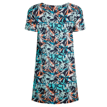 Aqua Blue - Back - Weird Fish Womens-Ladies Nuri Printed Eco Liva Tunic