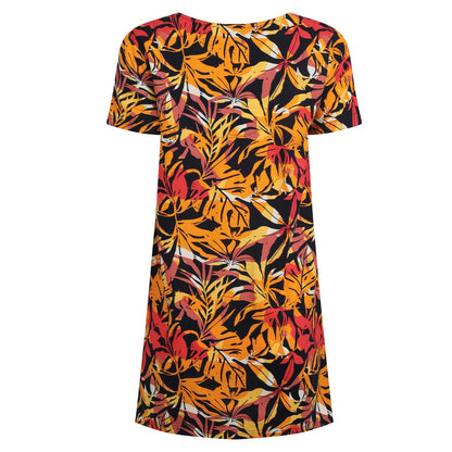 Caramel - Back - Weird Fish Womens-Ladies Nuri Printed Eco Liva Tunic