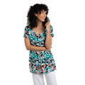 Aqua Blue - Pack Shot - Weird Fish Womens-Ladies Nuri Printed Eco Liva Tunic