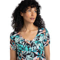 Aqua Blue - Side - Weird Fish Womens-Ladies Nuri Printed Eco Liva Tunic