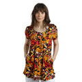 Caramel - Pack Shot - Weird Fish Womens-Ladies Nuri Printed Eco Liva Tunic