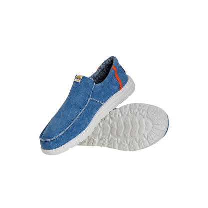 Denim - Pack Shot - Weird Fish Mens Shoal Washed Canvas Slip-on Lightweight Shoes