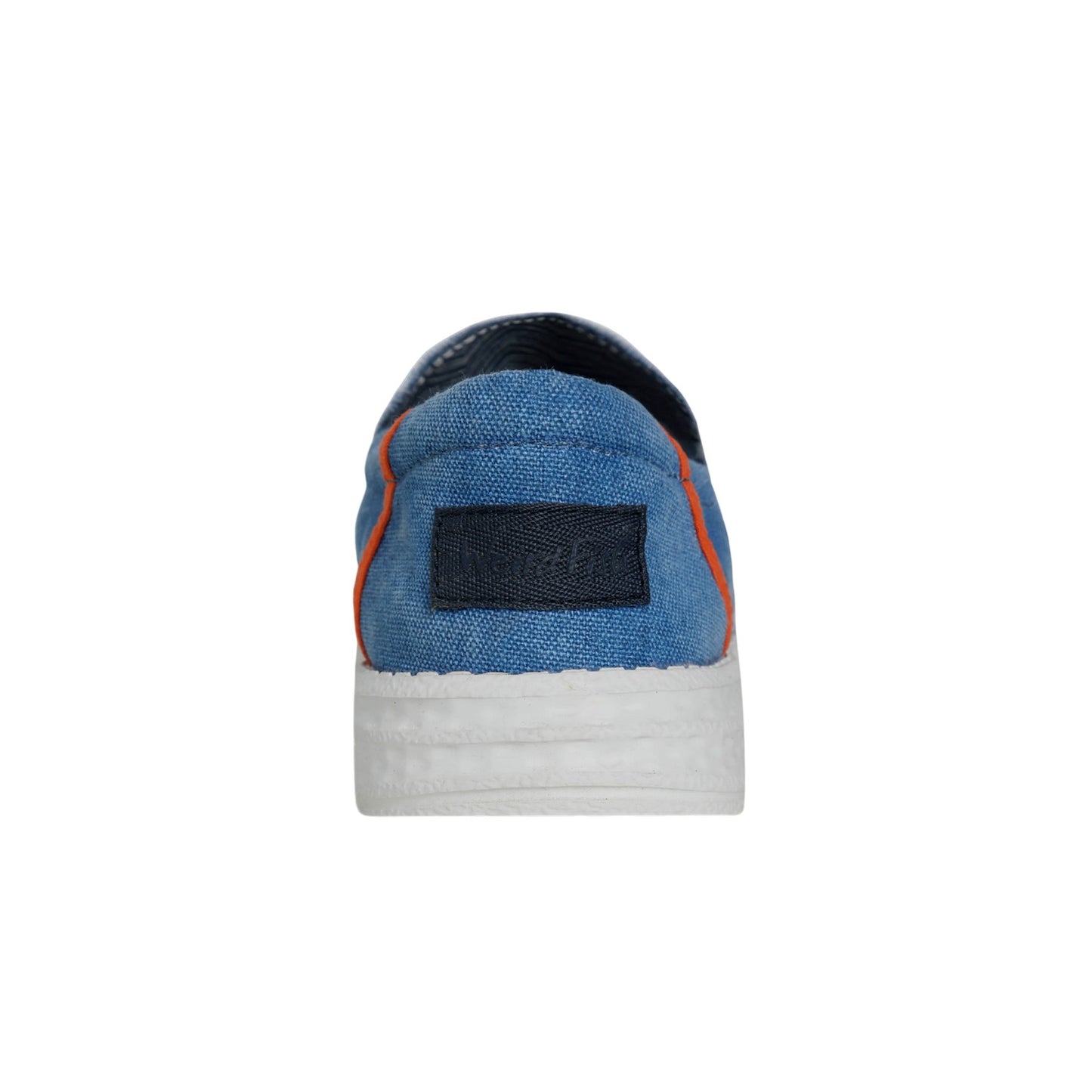 Denim - Back - Weird Fish Mens Shoal Washed Canvas Slip-on Lightweight Shoes